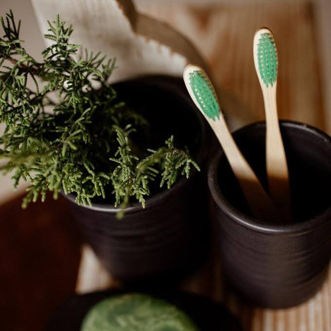 כלי קרמיקה למברשת ומשחת שיניים