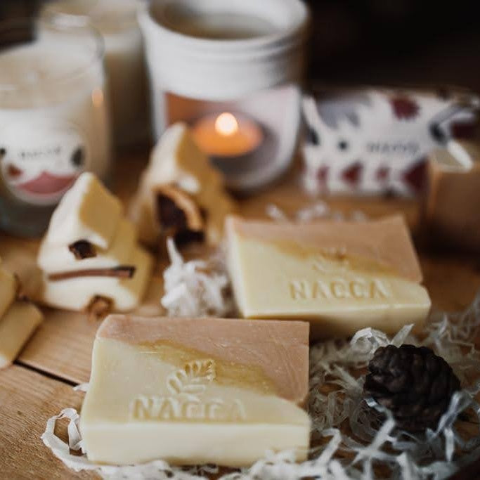 סבון טבעי מוצק ברוש בשילוב חימר אדום