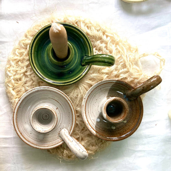 פמוט קרמיקה בעבודת יד