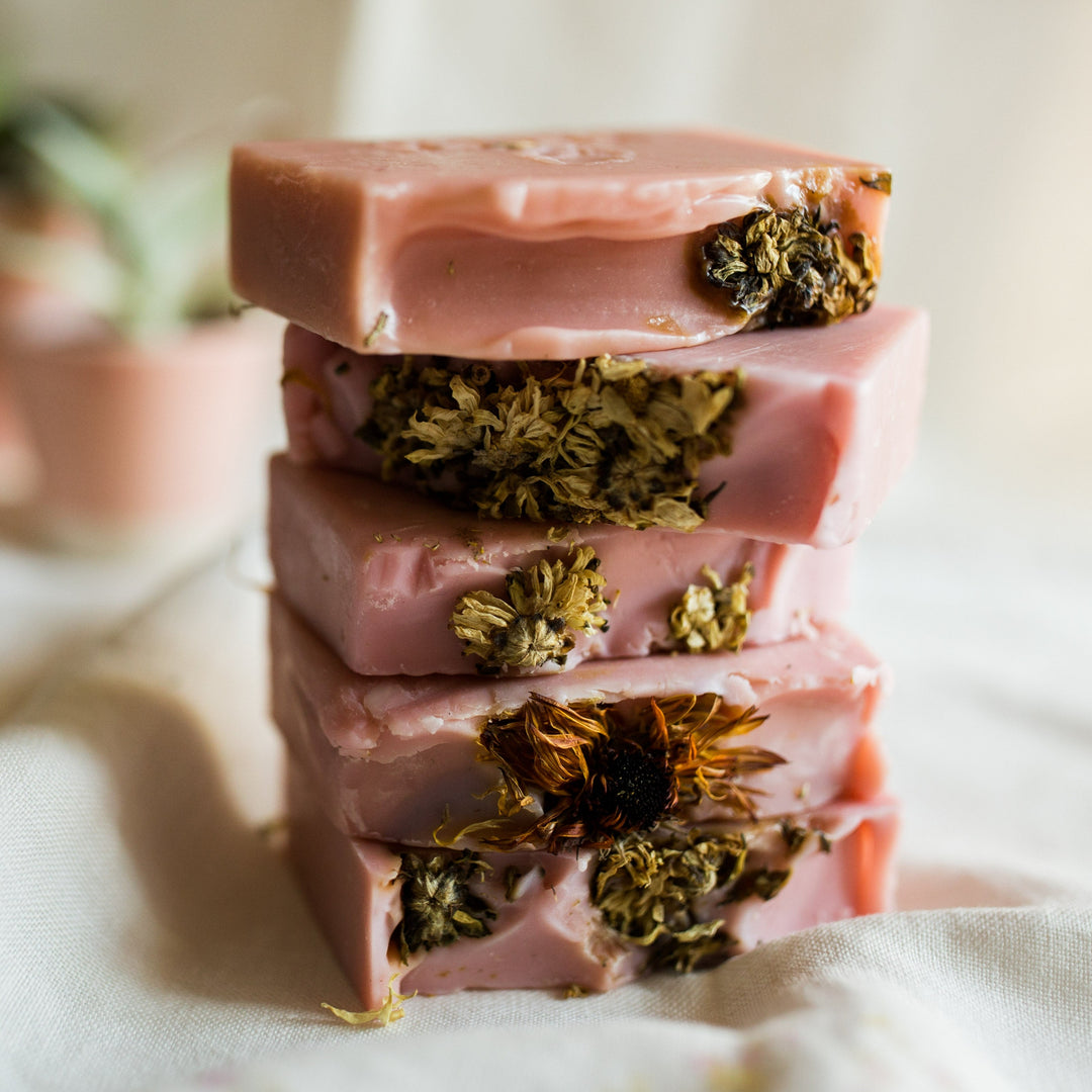 סבון מוצק טבעי סחלב-סיגליות⁩