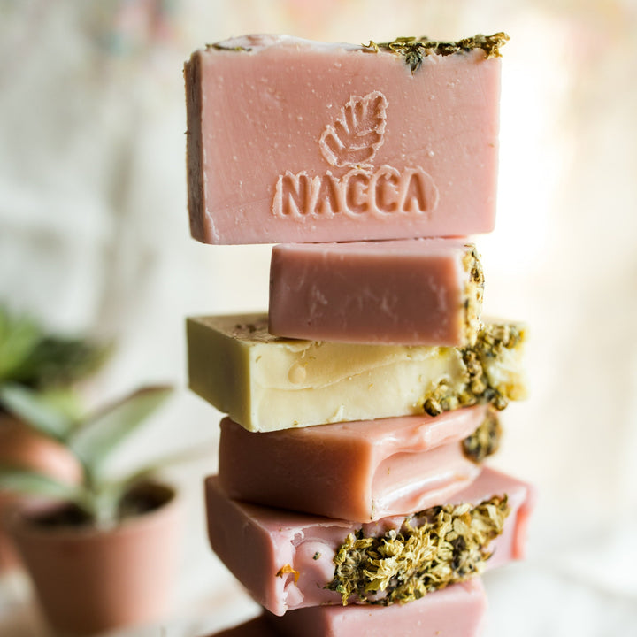 סבון מוצק טבעי סחלב-סיגליות⁩